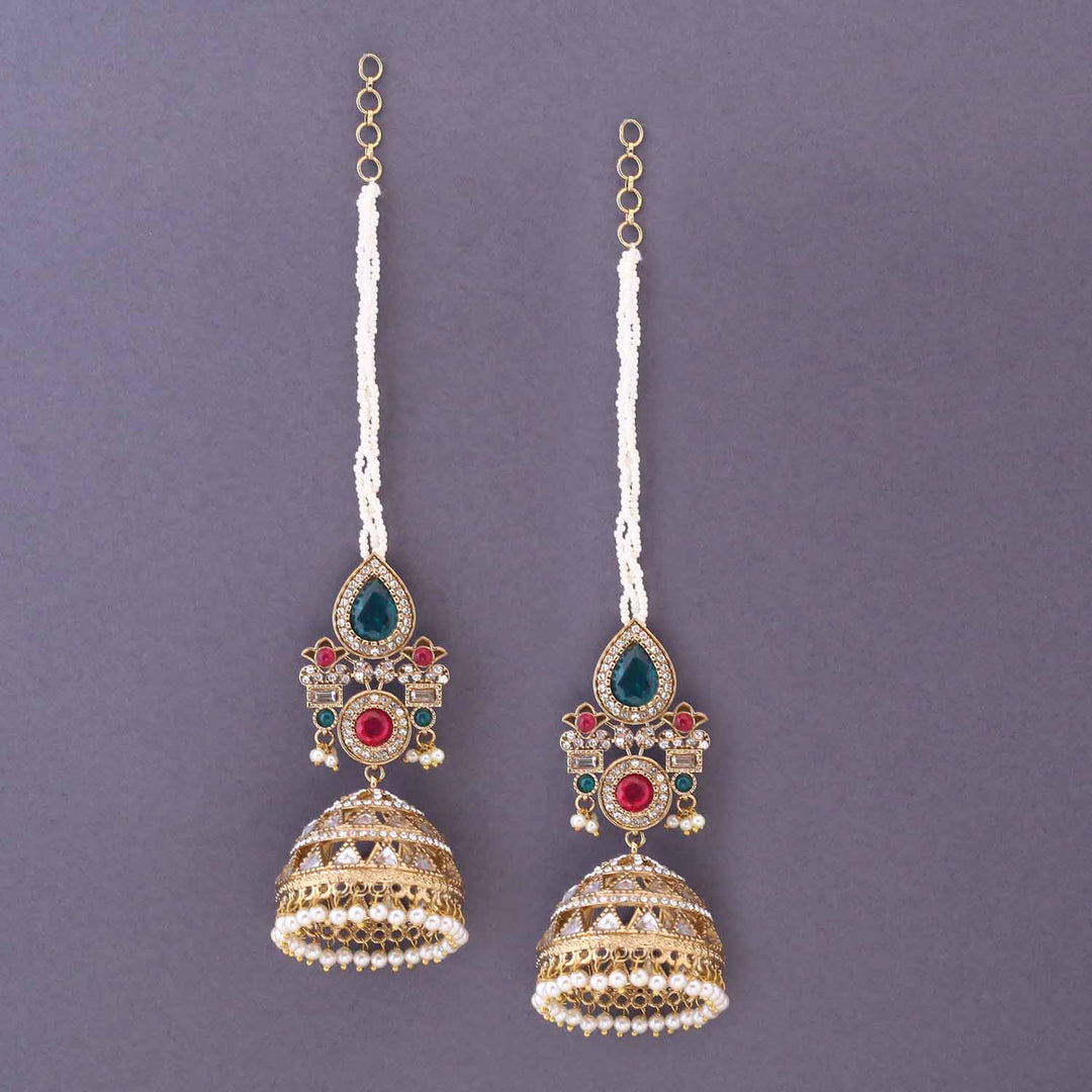 Multicolor NeharI Sahara Jhumkis