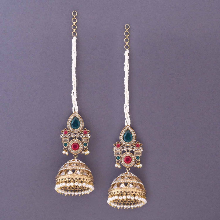 Multicolor NeharI Sahara Jhumkis