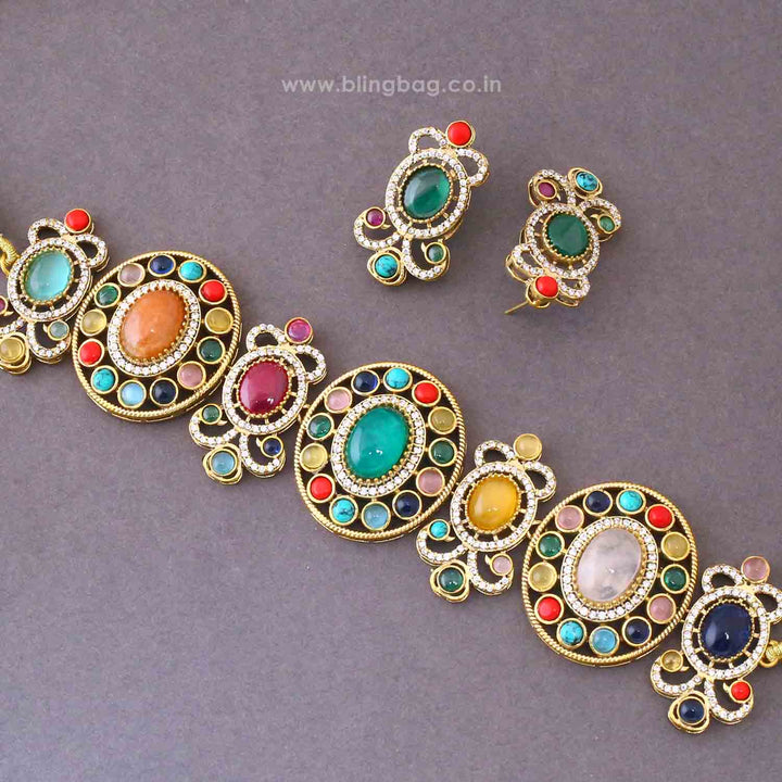 Multicolor Nicole Victorian Jewellery Set - New Arrival