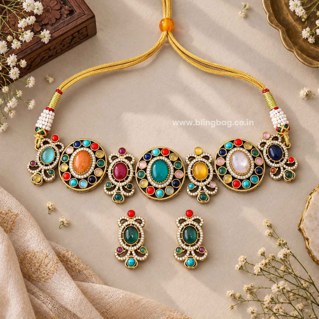 Multicolor Nicole Victorian Jewellery Set - New Arrival