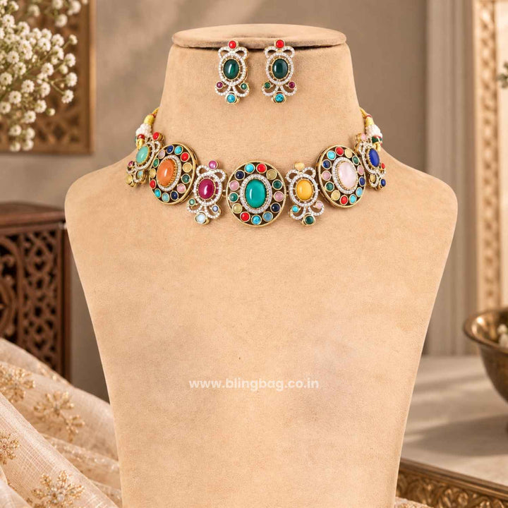 Multicolor Nicole Victorian Jewellery Set - New Arrival