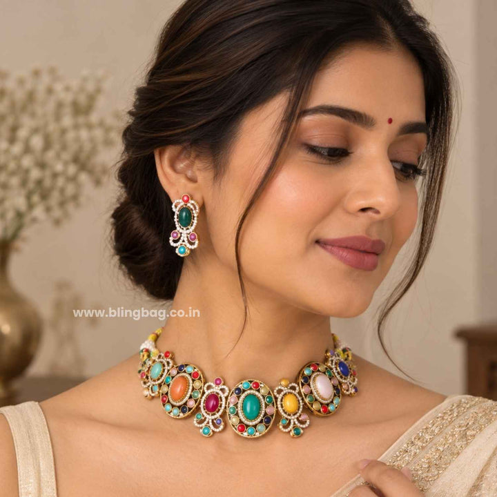 Multicolor Nicole Victorian Jewellery Set - New Arrival