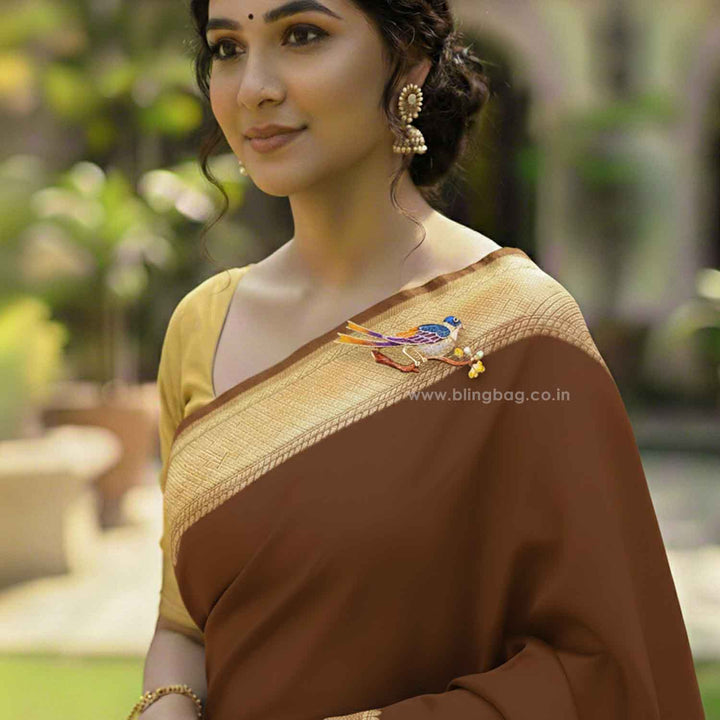 Multicolor Nightingale Brooch