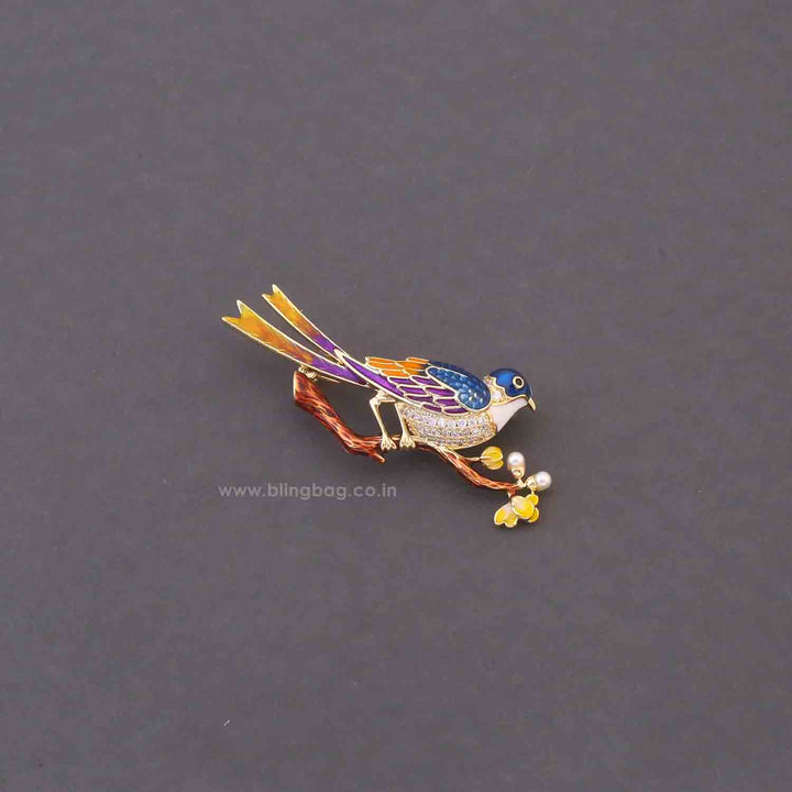 Multicolor Nightingale Brooch