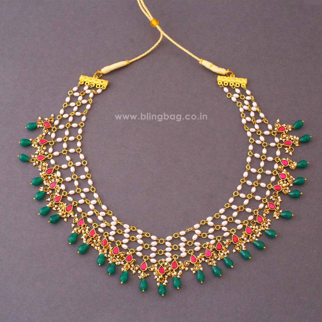 Multicolor Niharika Antique Necklace - New Arrival
