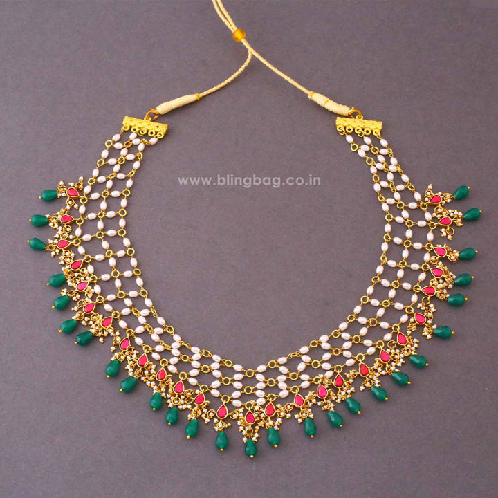 Multicolor Niharika Antique Necklace - New Arrival