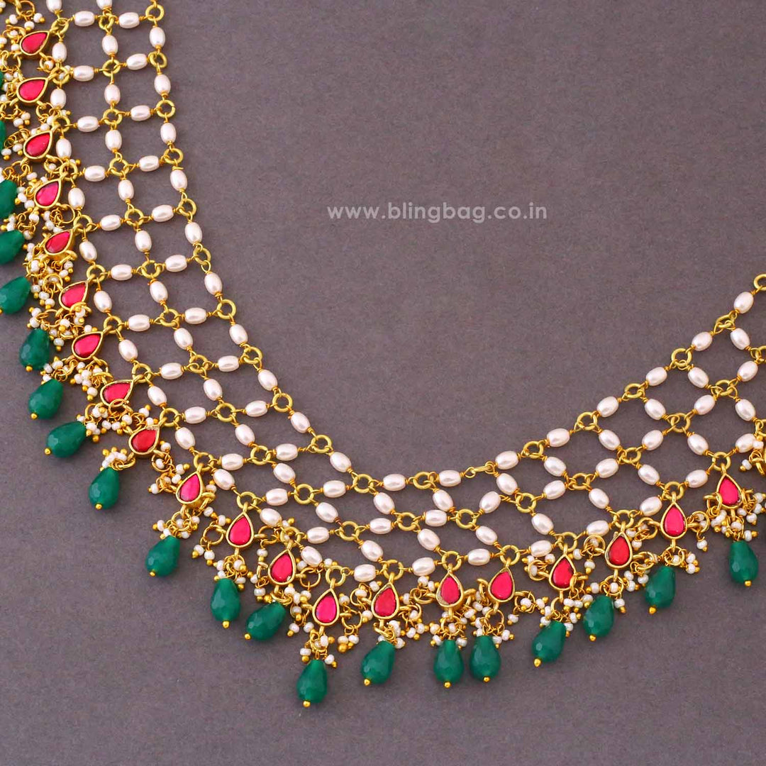 Multicolor Niharika Antique Necklace - New Arrival