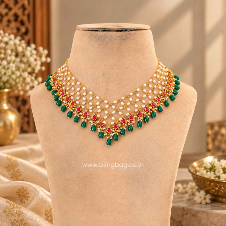 Multicolor Niharika Antique Necklace - New Arrival