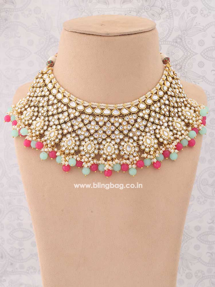 Multicolor Nirali Kundan Jewellery Set