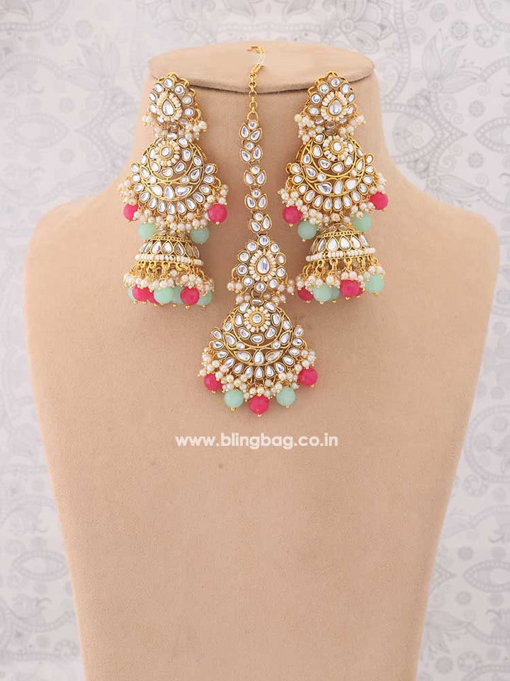 Multicolor Nirali Kundan Jewellery Set