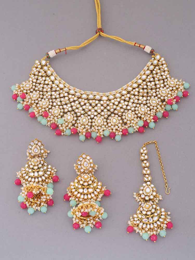 Multicolor Nirali Kundan Jewellery Set