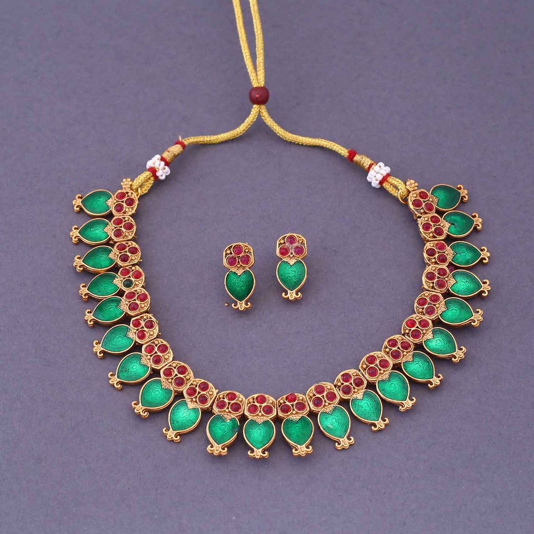 Multicolor Nirmal Antique Jewellery Set - New Arrival