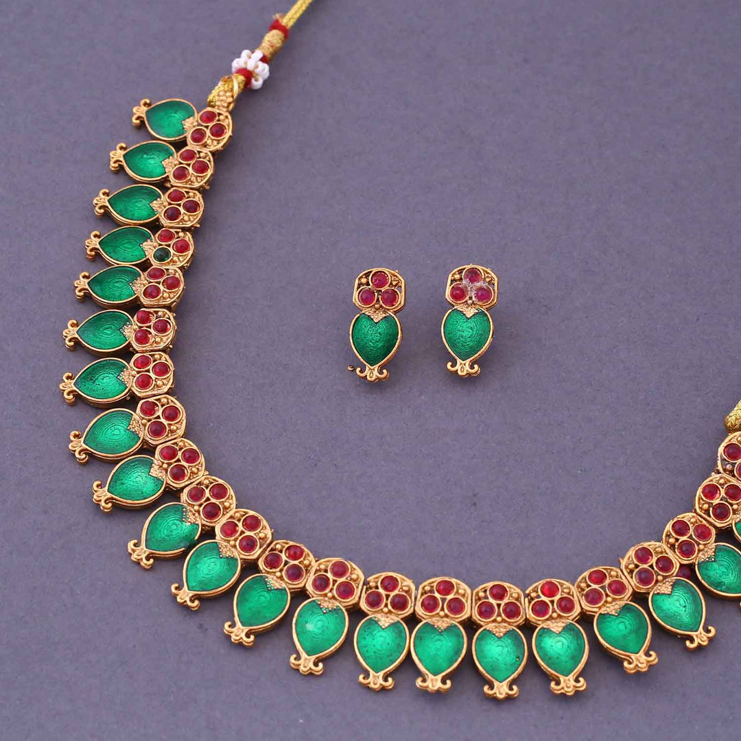 Multicolor Nirmal Antique Jewellery Set - New Arrival
