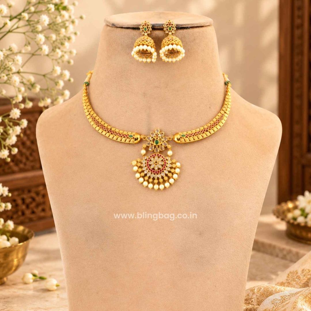 Multicolor Nirvi Antique Jewellery Set- New Arrival