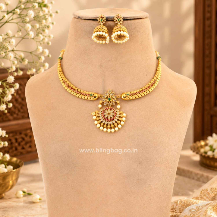 Multicolor Nirvi Antique Jewellery Set- New Arrival