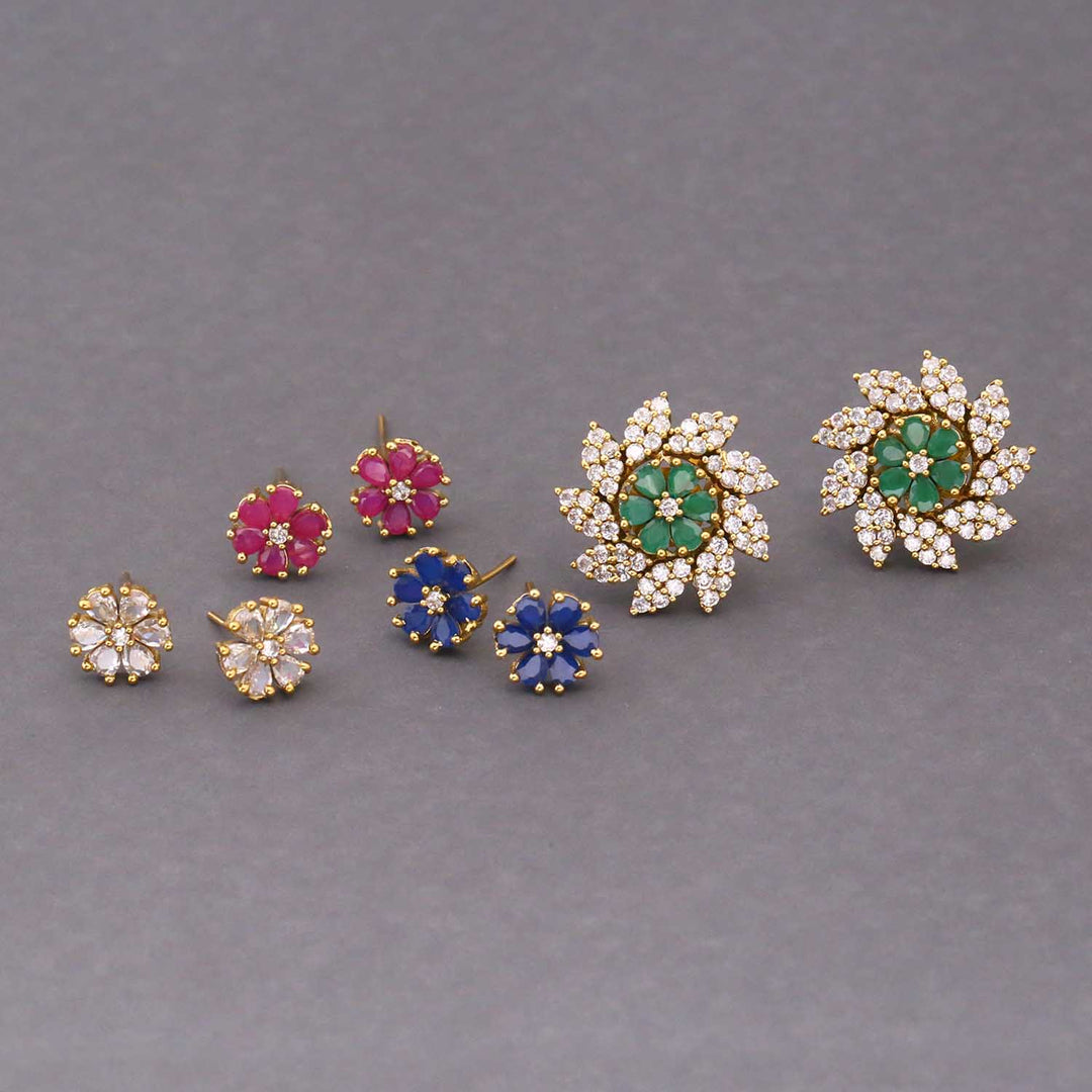 Multicolor Nisaa Color Changeable Studs