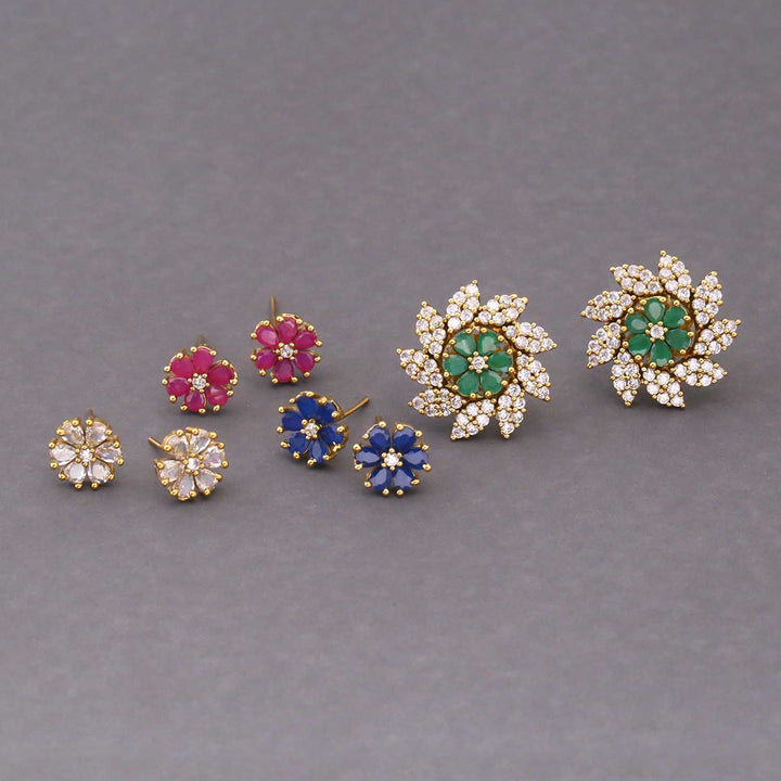 Multicolor Nisaa Color Changeable Studs