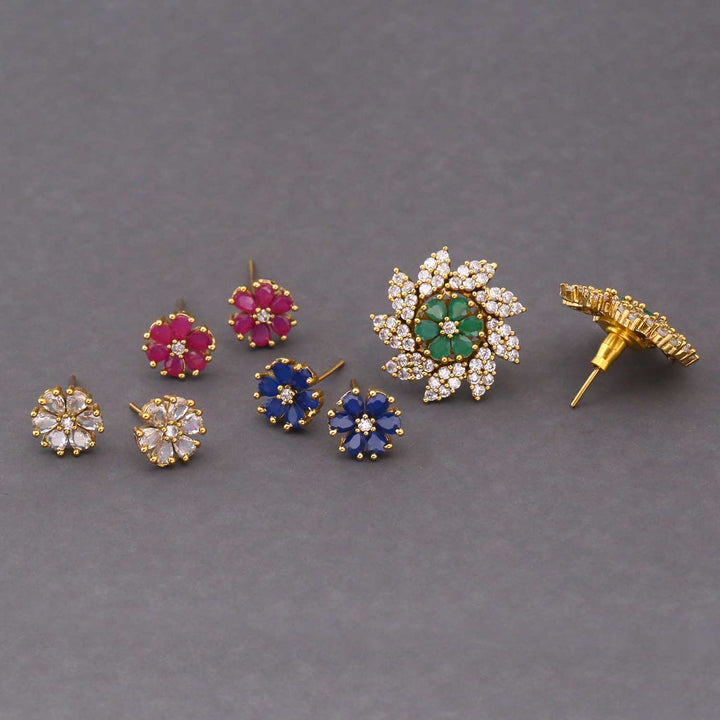 Multicolor Nisaa Color Changeable Studs