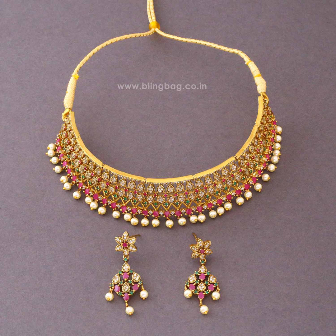 Multicolor Nishika Antique Jewellery Set- New Arrival