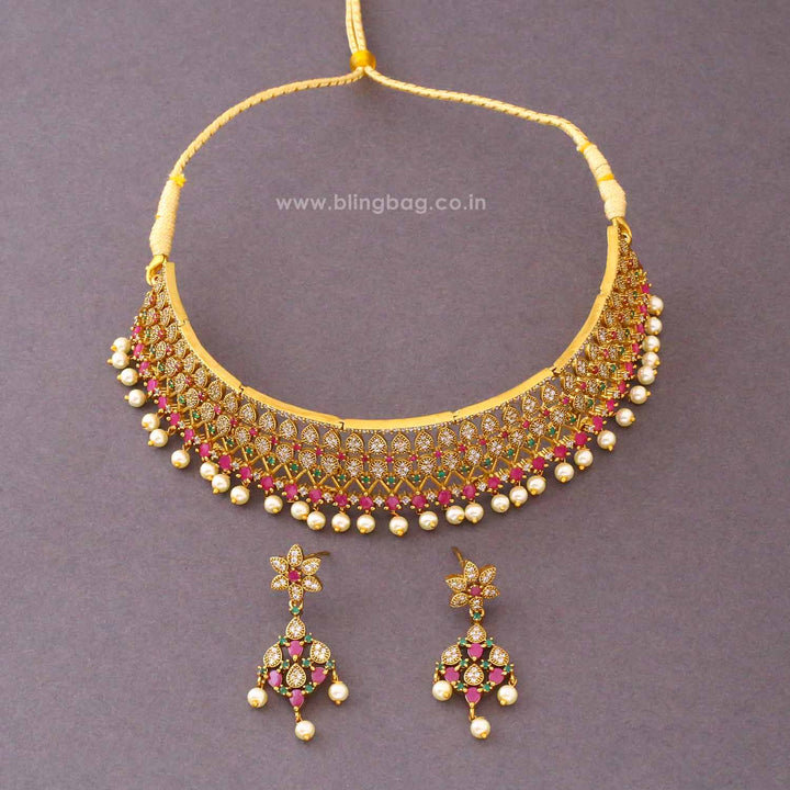 Multicolor Nishika Antique Jewellery Set- New Arrival