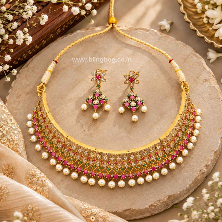 Multicolor Nishika Antique Jewellery Set- New Arrival