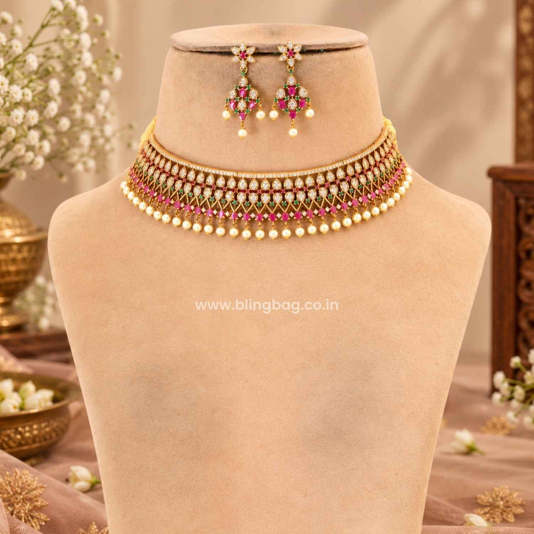 Multicolor Nishika Antique Jewellery Set- New Arrival
