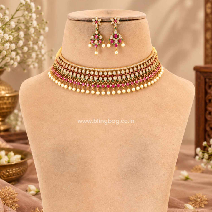 Multicolor Nishika Antique Jewellery Set- New Arrival