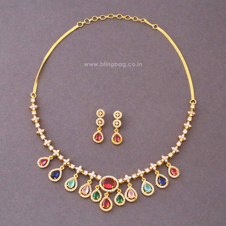 Multicolor Nivya Antique Jewellery Set- New Arrival