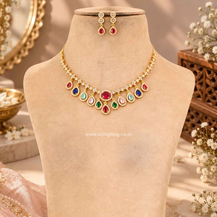 Multicolor Nivya Antique Jewellery Set- New Arrival