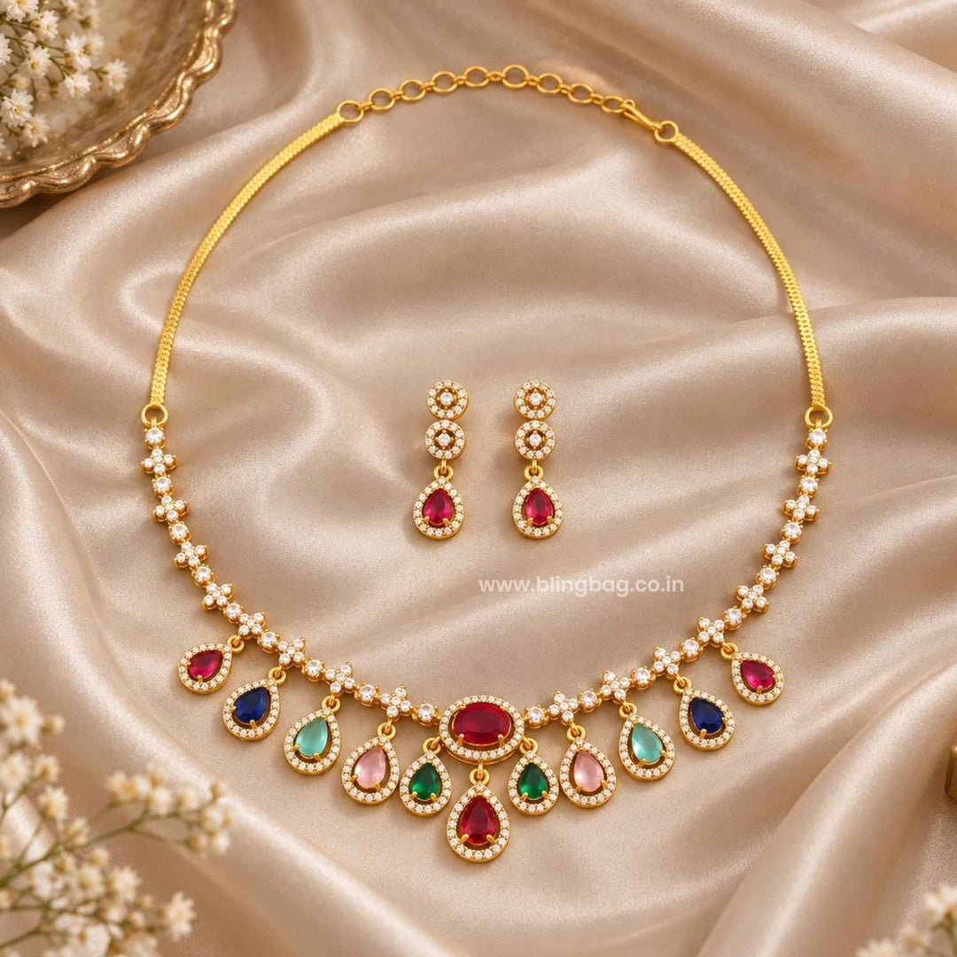 Multicolor Nivya Antique Jewellery Set- New Arrival