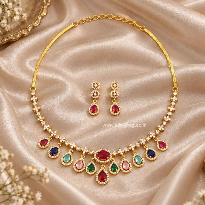 Multicolor Nivya Antique Jewellery Set- New Arrival