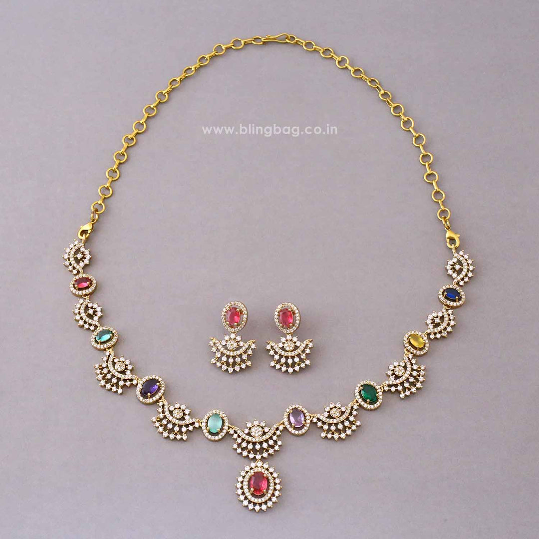 Multicolor Nova Victorian Jewellery Set - New Arrival