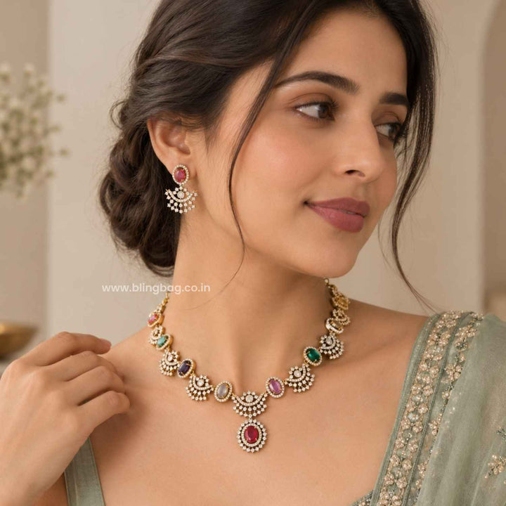 Multicolor Nova Victorian Jewellery Set - New Arrival