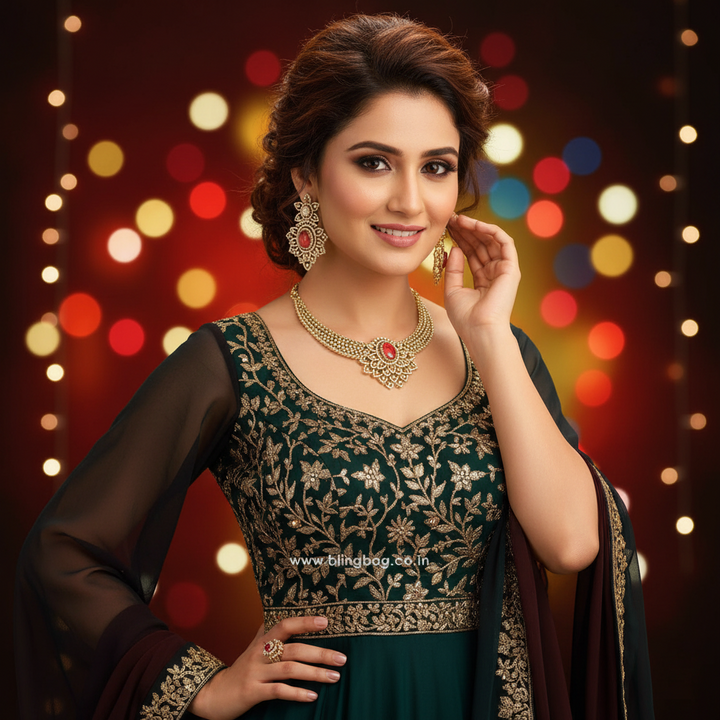 Multicolor Noya Changeable Victorian Jewellery Set - New Arrival