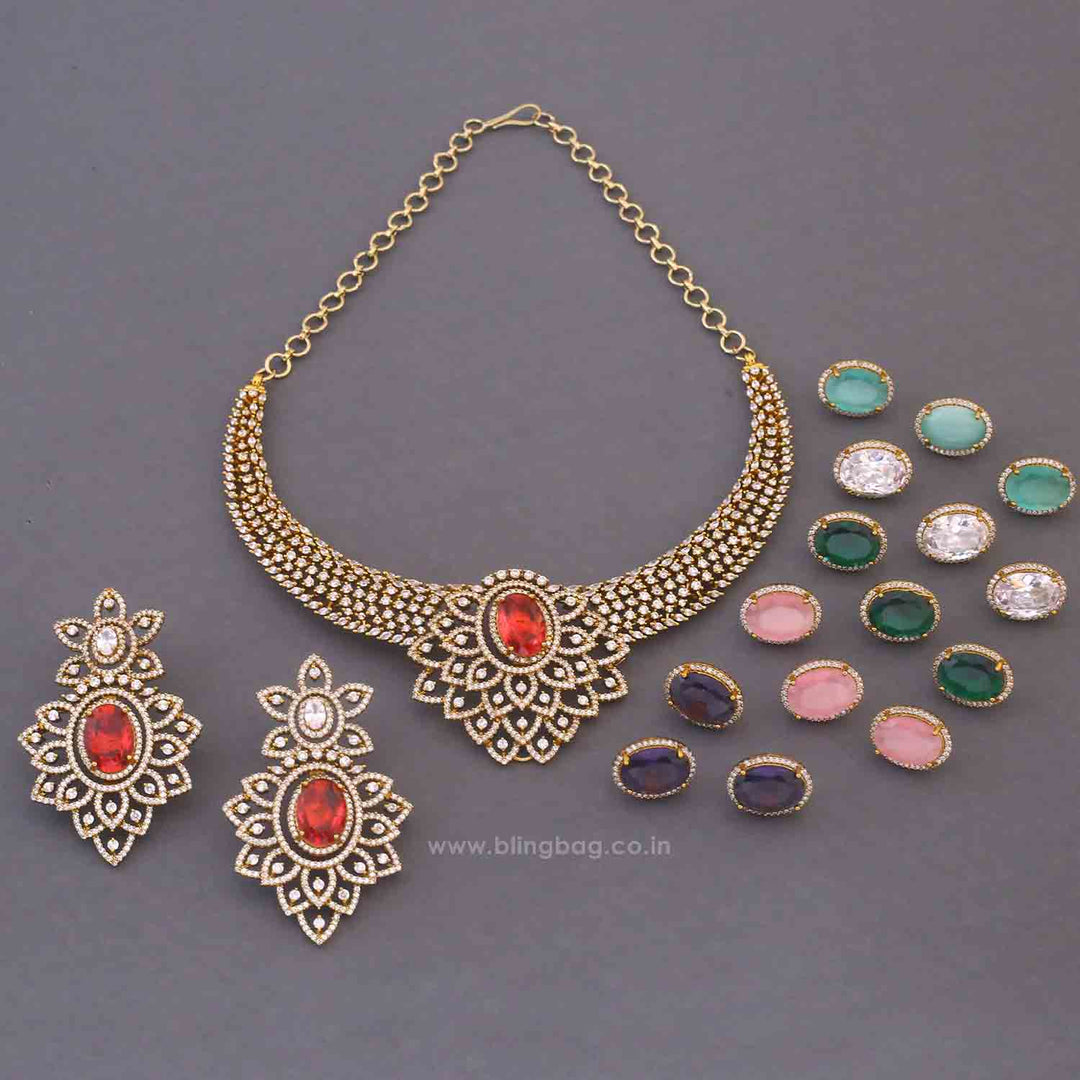 Multicolor Noya Changeable Victorian Jewellery Set - New Arrival