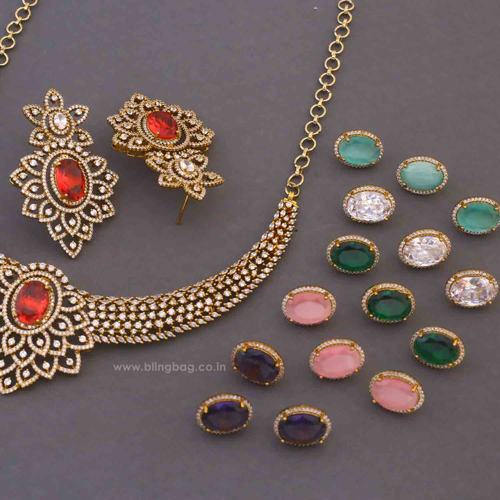 Multicolor Noya Changeable Victorian Jewellery Set - New Arrival