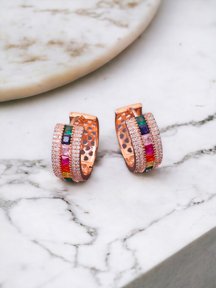 Multicolor Oatie Zirconia Hoops