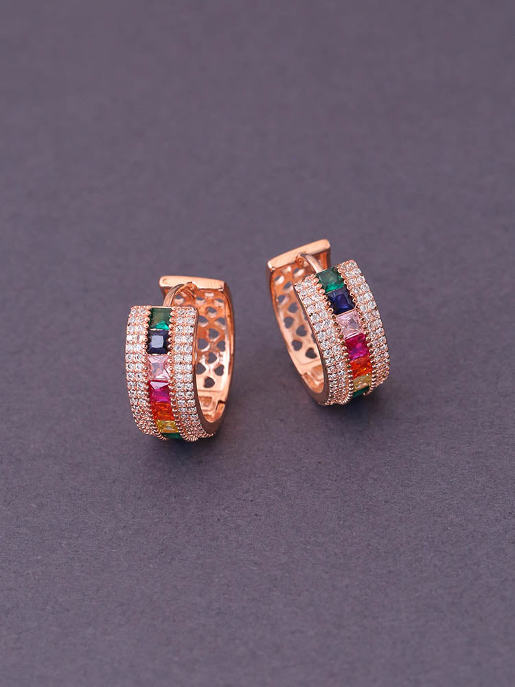 Multicolor Oatie Zirconia Hoops