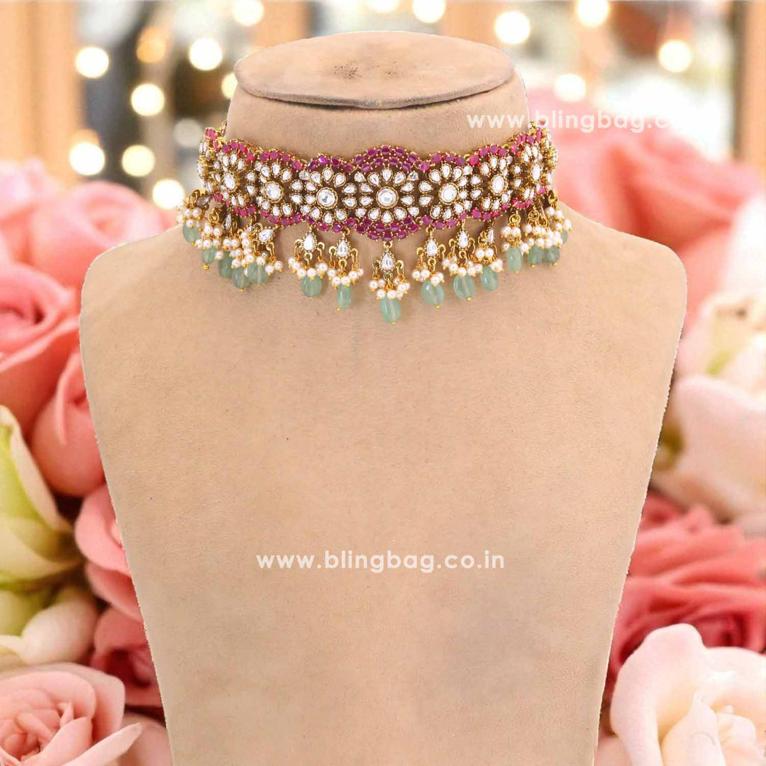 Multicolor Odalisse Antique Jewellery Set - New Arrival