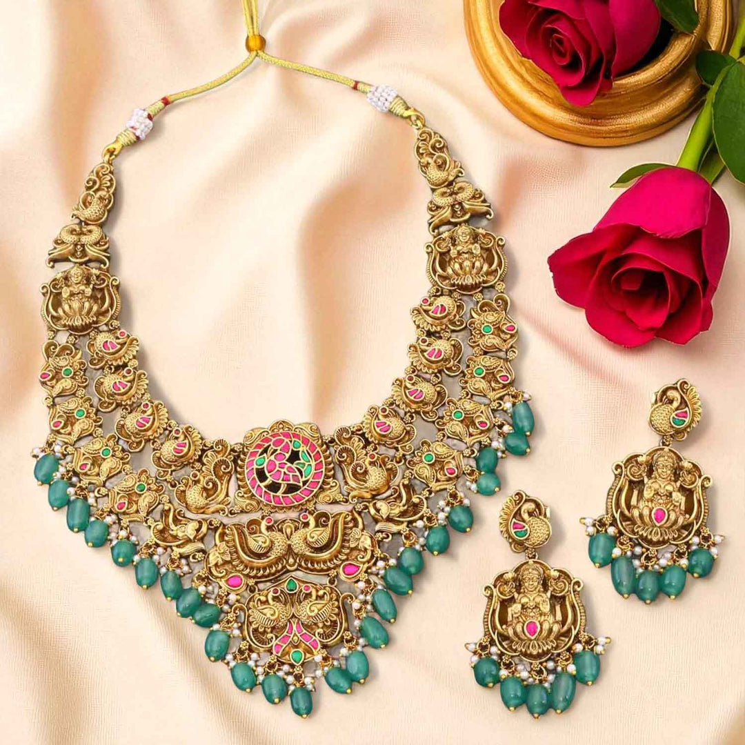 Multicolor Olivienne Temple Jewellery Set - New Arrival
