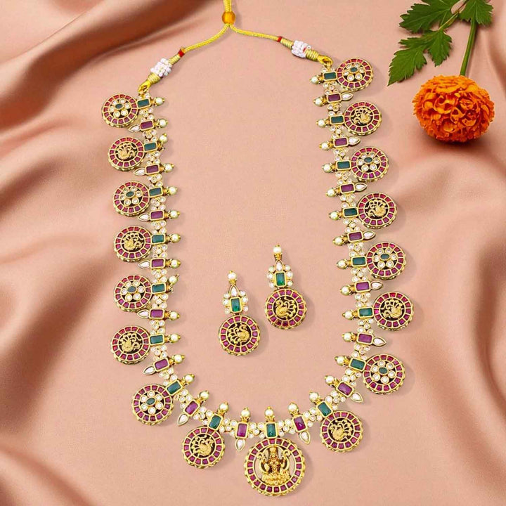 Multicolor Orlina Antique Jewellery Set - New Arrival