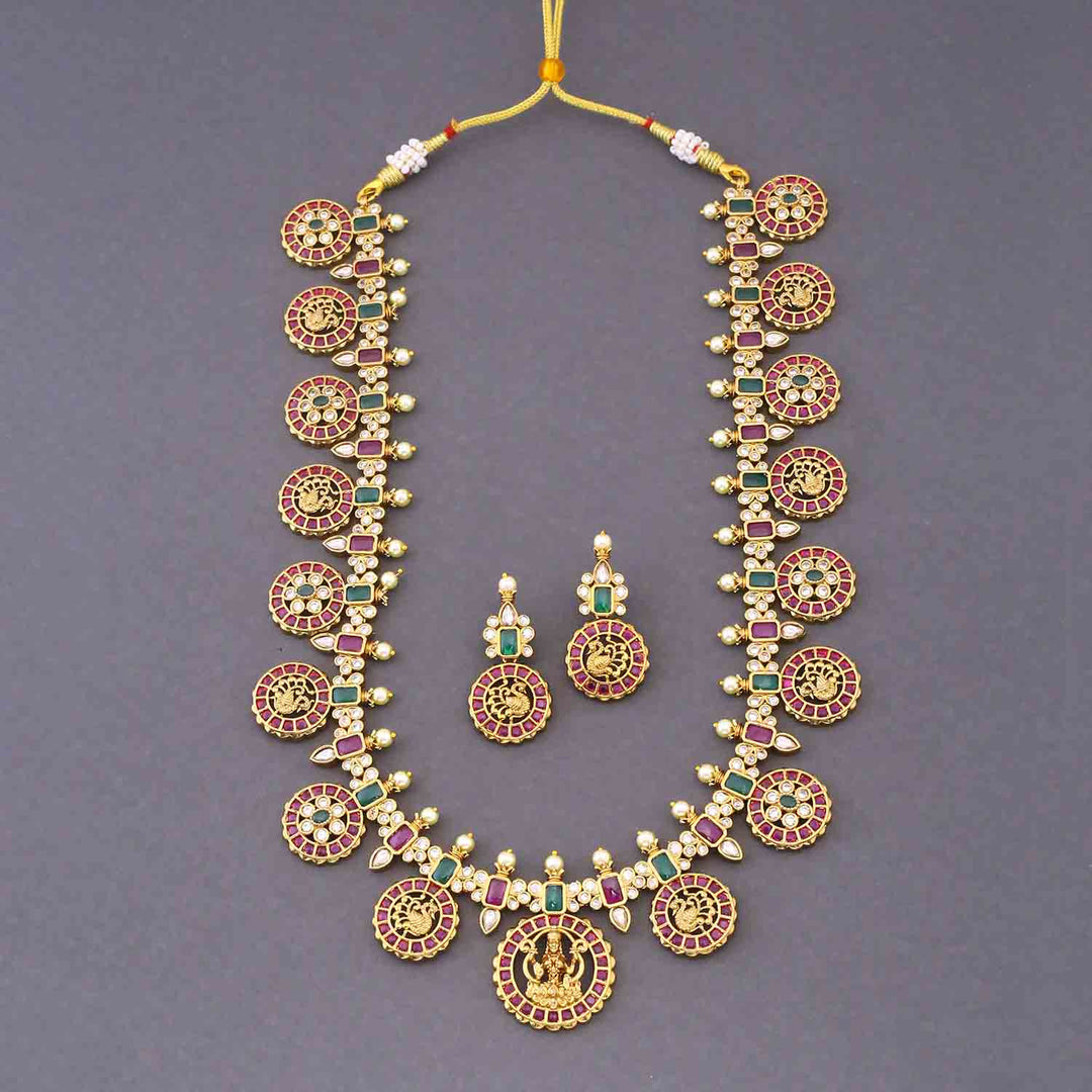 Multicolor Orlina Antique Jewellery Set - New Arrival