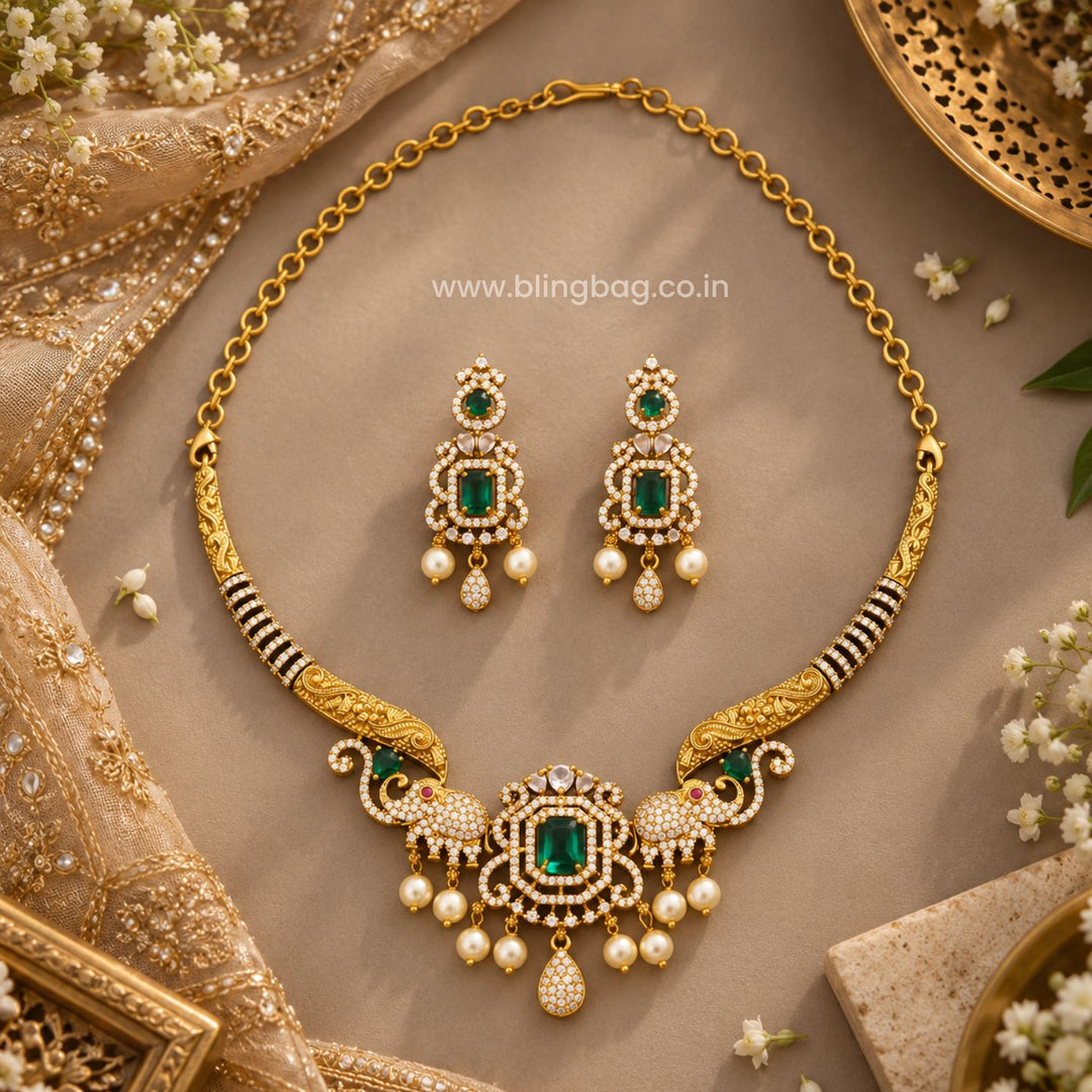 Multicolor Orya Antique Jewellery Set- New Arrival