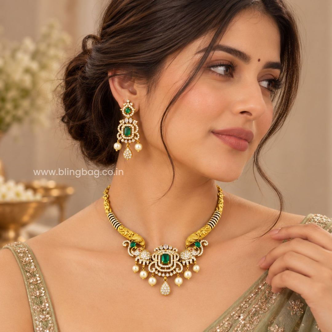 Multicolor Orya Antique Jewellery Set- New Arrival