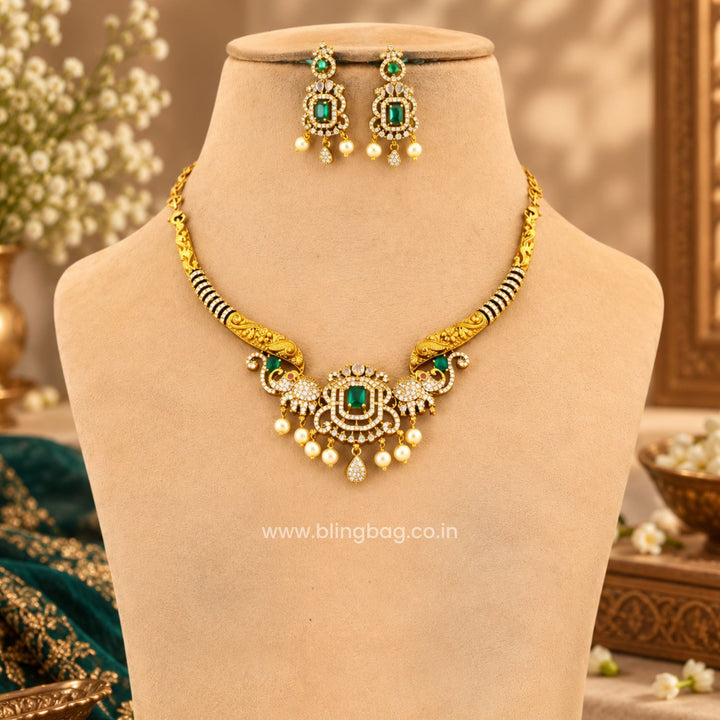 Multicolor Orya Antique Jewellery Set- New Arrival