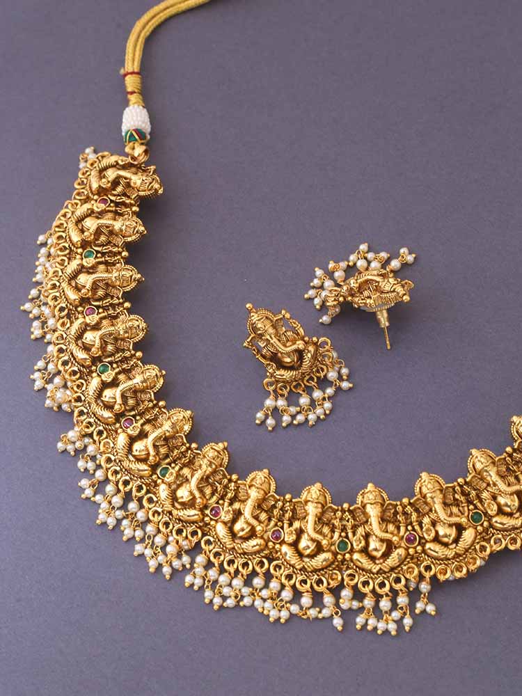 Golden Padmakshi Jewellery Set