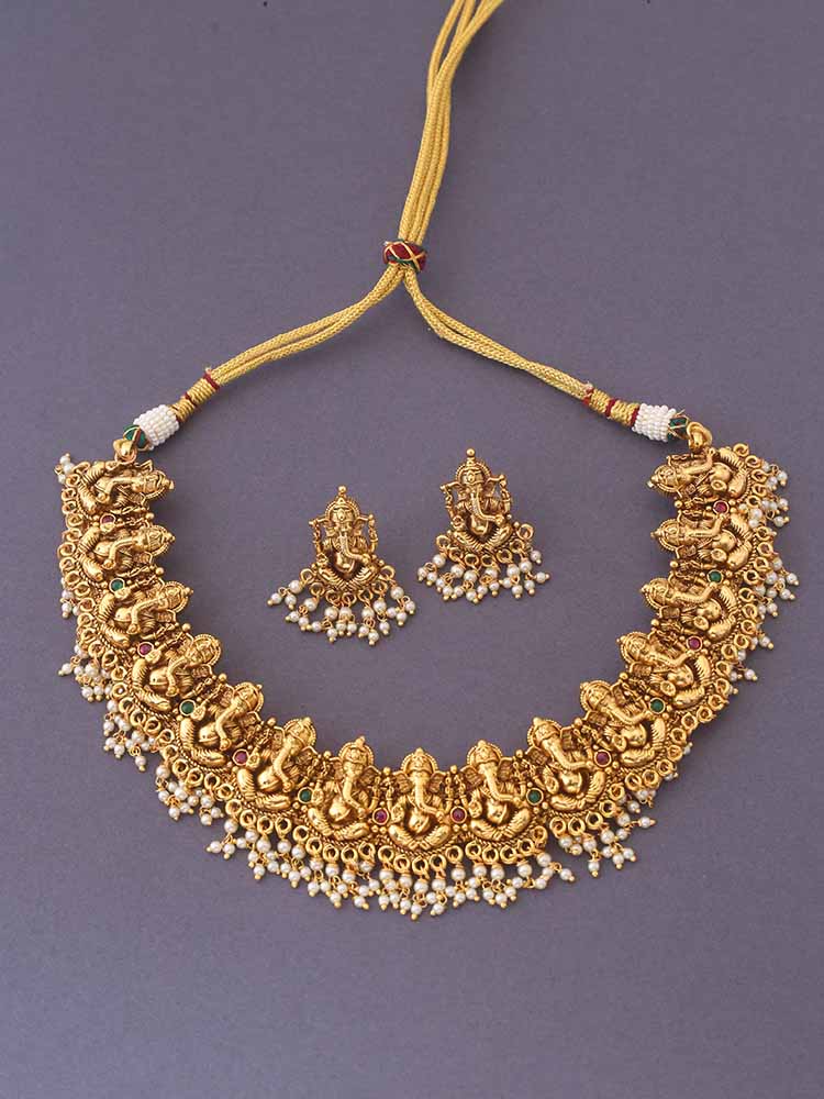 Golden Padmakshi Jewellery Set