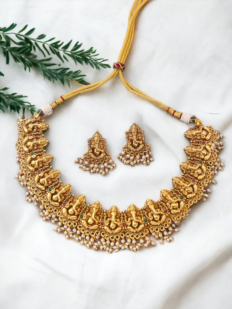 Golden Padmakshi Jewellery Set