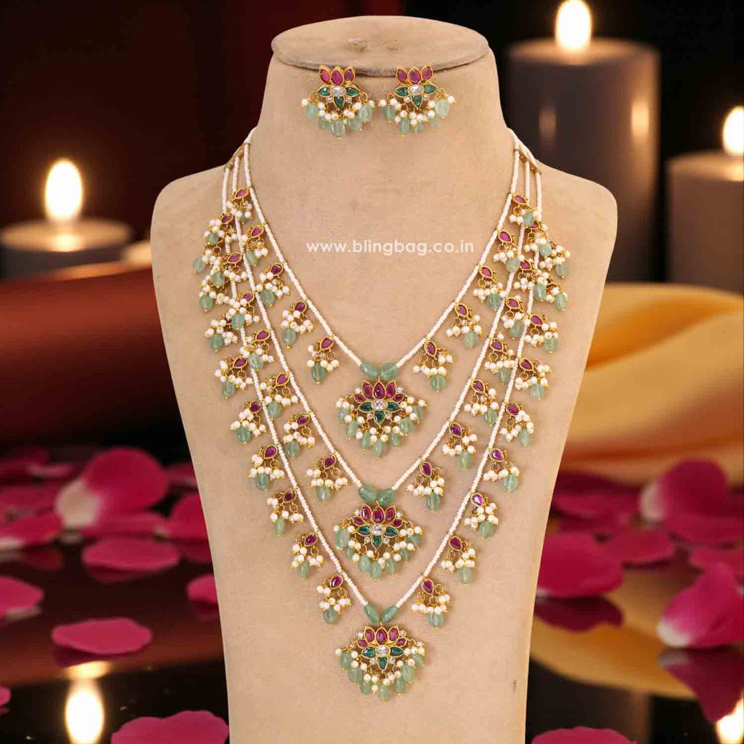 Multicolor Panchami Antique Jewellery Set - New Arrival