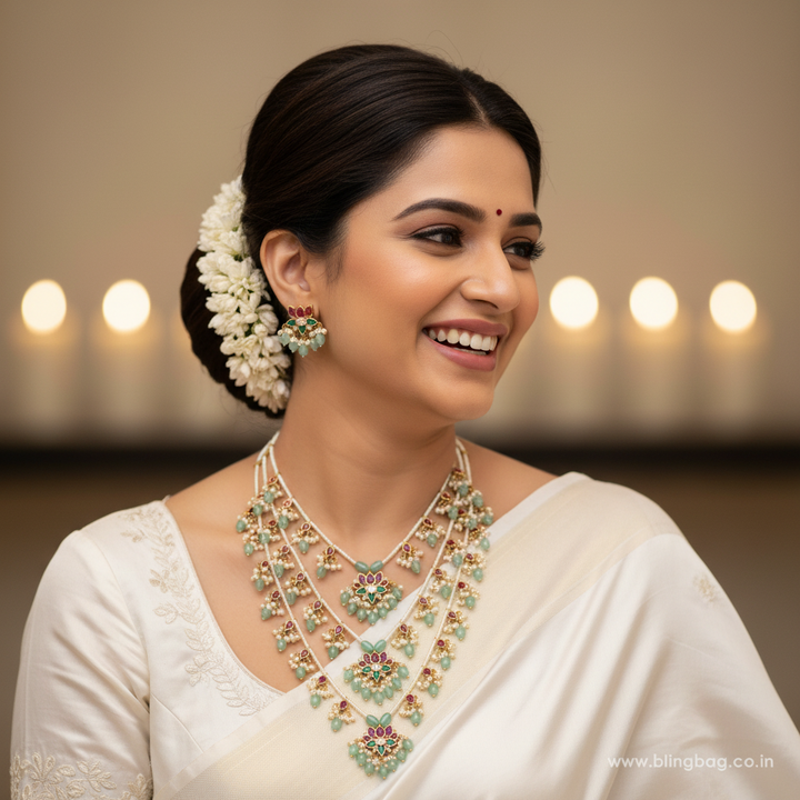 Multicolor Panchami Antique Jewellery Set - New Arrival